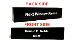 Reversable Teller Bar Double Line with Next Window Please